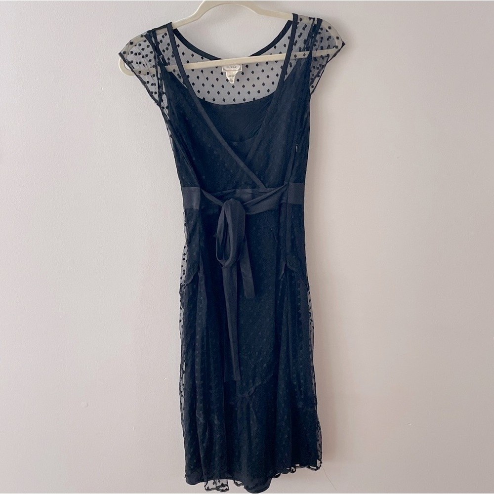 Anthropology Viola Black Midi Dress